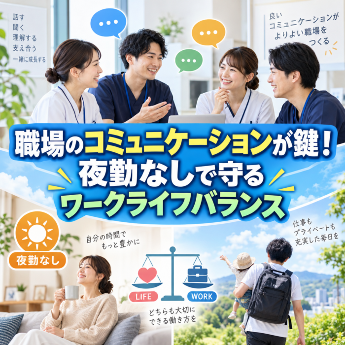 職場のコミュニケーションが鍵！夜勤なしで守るワークライフバランス